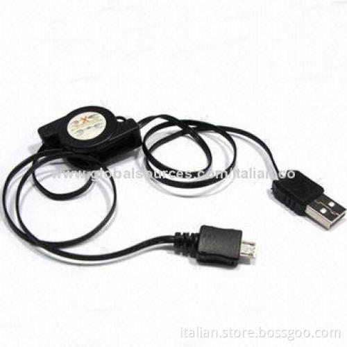 Retractable USB cable for Samsung, Micro USB retractable cable